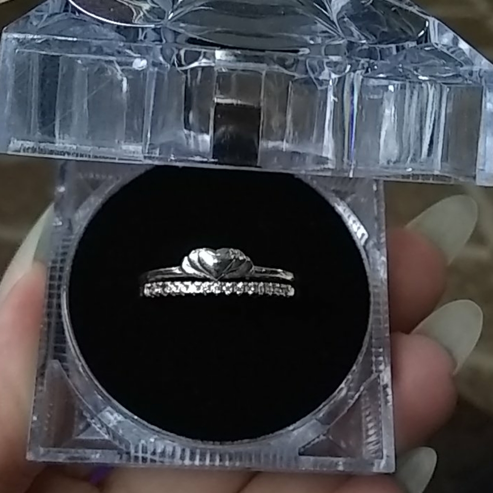 Heart Gems 925 Solid Silver Ring - image 3